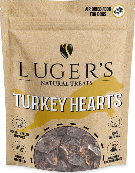 Luger's Natural Treats Przysmak dla psa serca z indyka 150 g