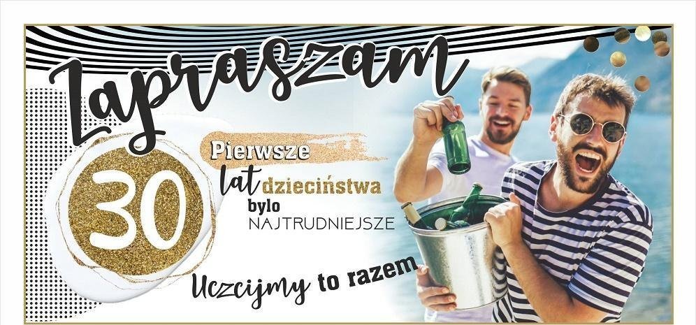 AbCard Zaproszenie Urodziny 30 Z120 (10 szt.)