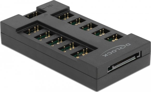 Delock DeLOCK RGB Hub for ARGB LEDs with 10 ports (black)
