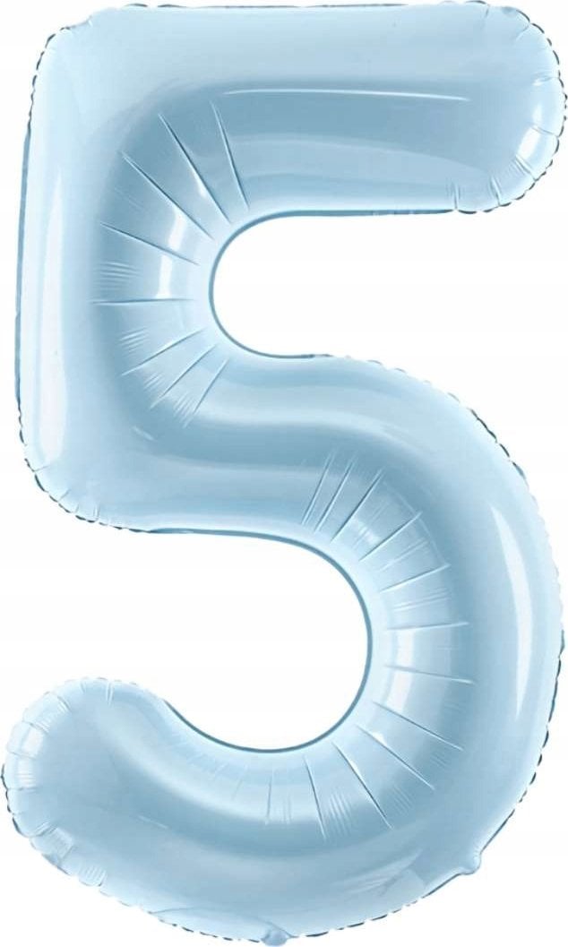 Party Deco Balon foliowy 5 jasny niebieski 72cm