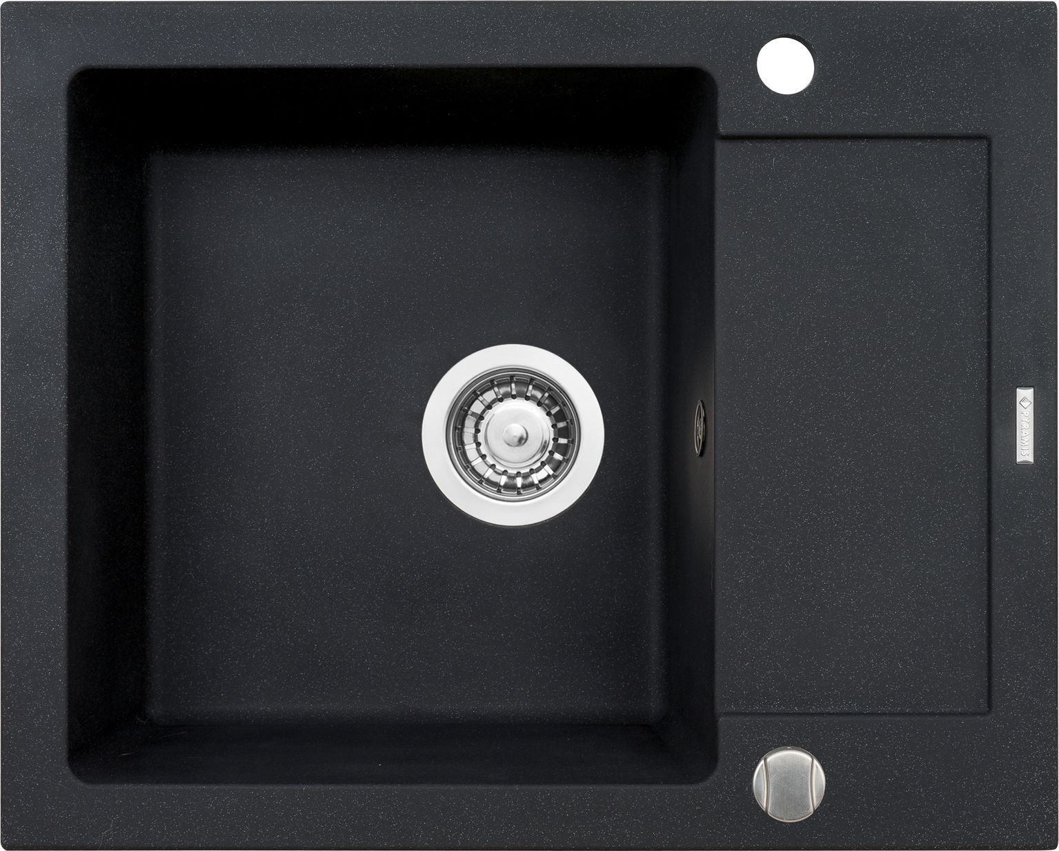 Zlewozmywak Pyramis granitowy Pyramis MIDO 62x50 1B 1D Czarny