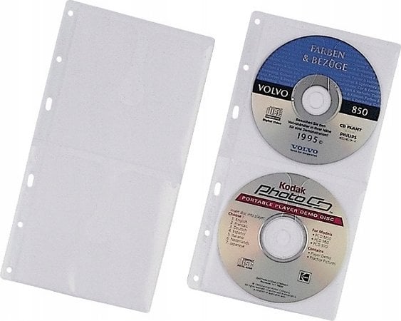 Durable DURABLE CD-Hüllen für 2 CDs/DVDs transparent 5 Stck