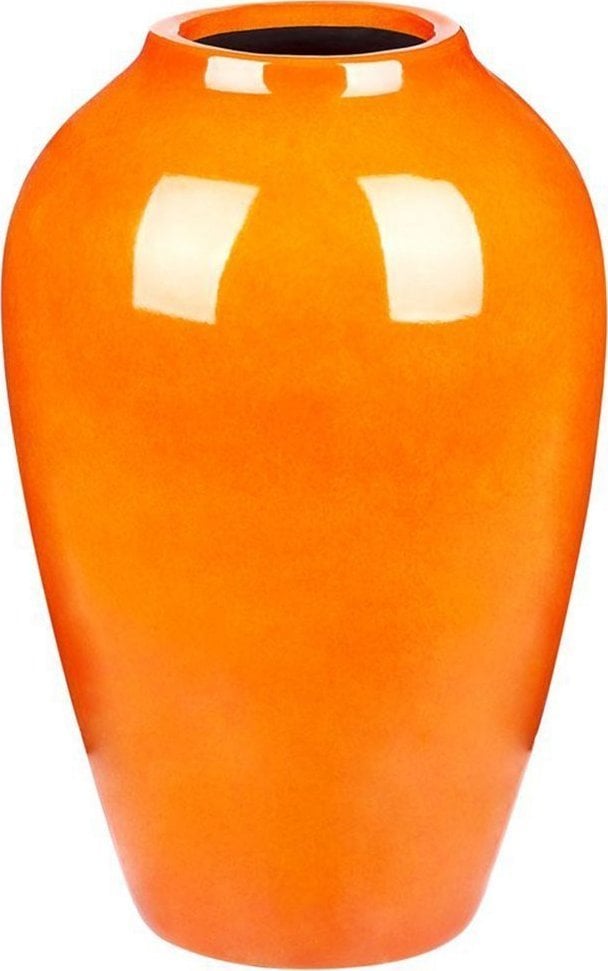 Beliani Wazon na kwiaty z terakoty 39 cm pomarańczowy TERRASA