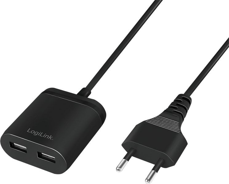 Ładowarka LogiLink USB charger Logilink PA0255 black 2xUSB / 5VDC / 2.4 A PA0255