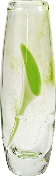 Inter-Deco Zielony wazon ze szkła artystycznego