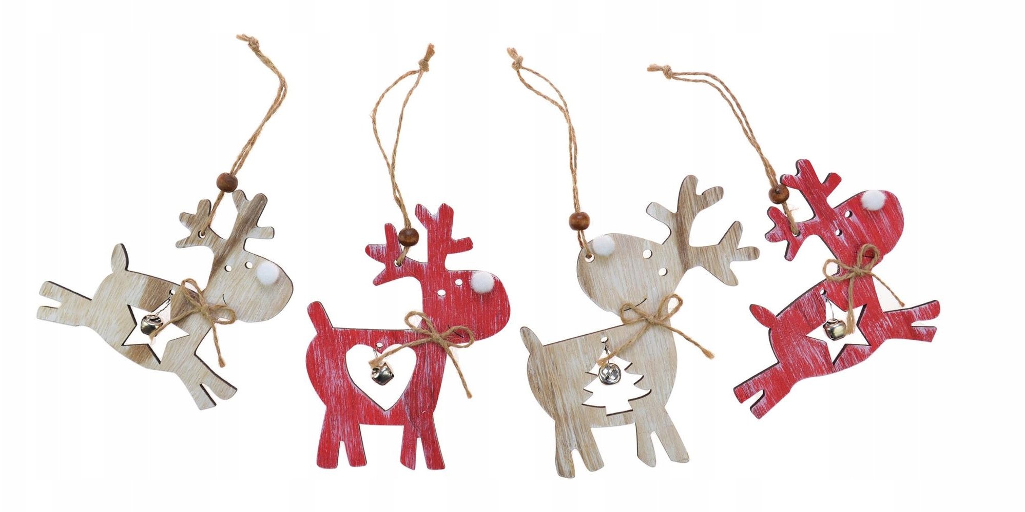 Drewniany renifer z dzwoneczkiem
