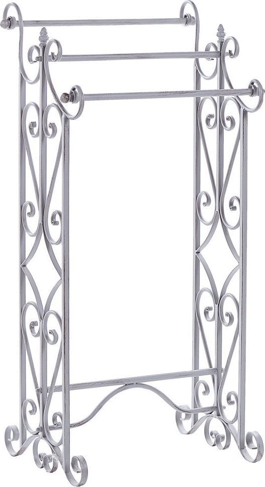 Beliani Stojak na ręczniki 27 x 90 cm szary CHILLAN!