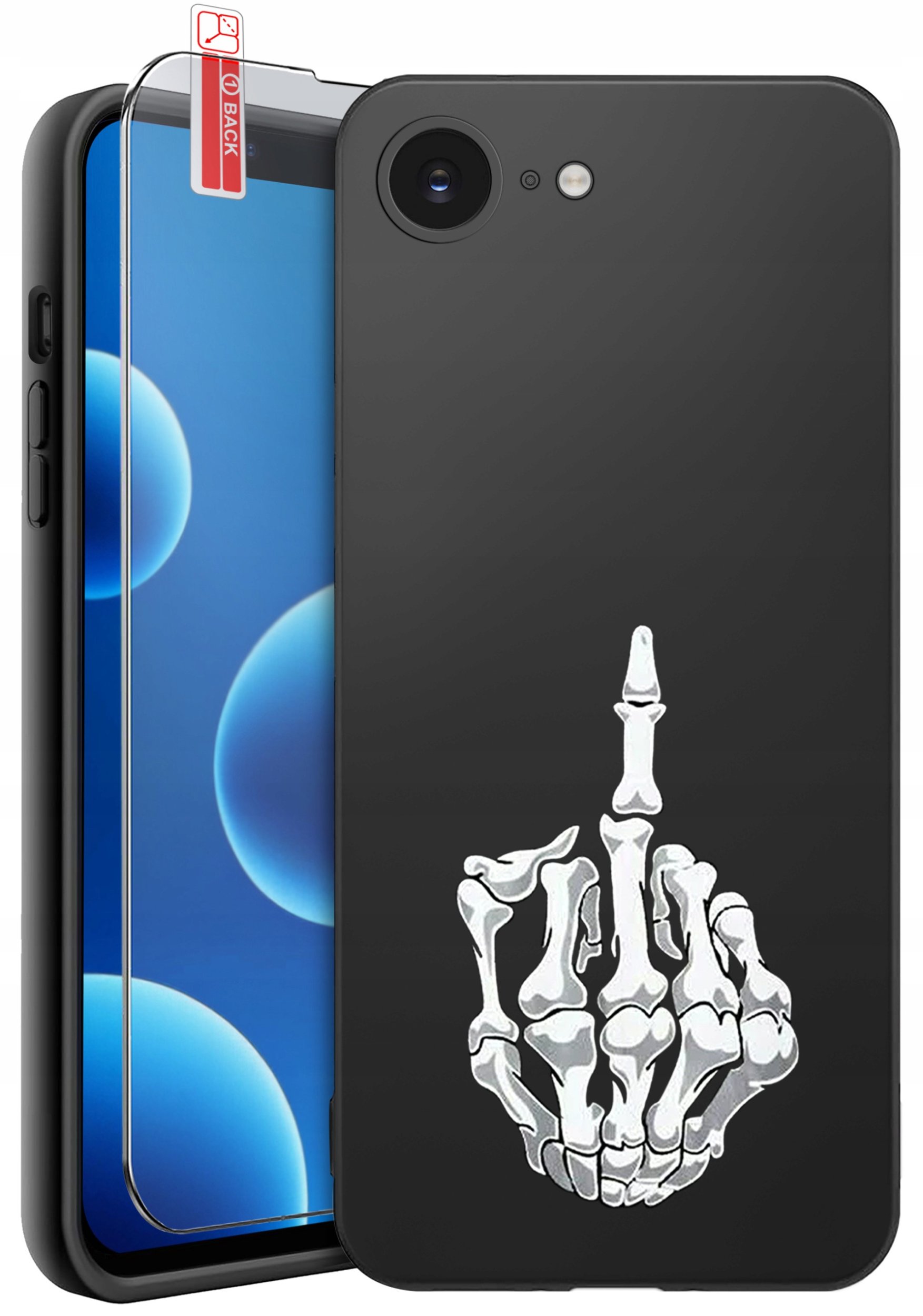 ETUI do iPhone 16e | WZORY | SILIKONOWE MATT CASE + SZKŁO 9H