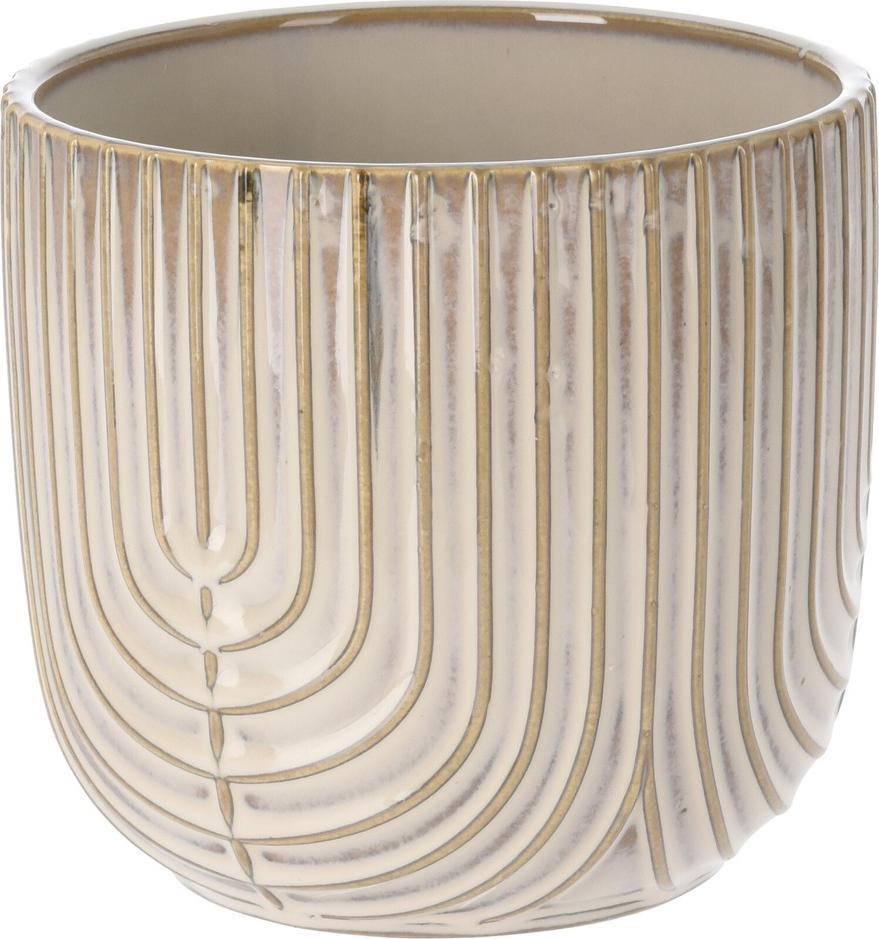 ProGarden Doniczka z wytłaczanym wzorem 13x13,5 cm