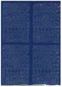 ARTDRUK Litery samoprzylepne 0,7 cm niebieskie