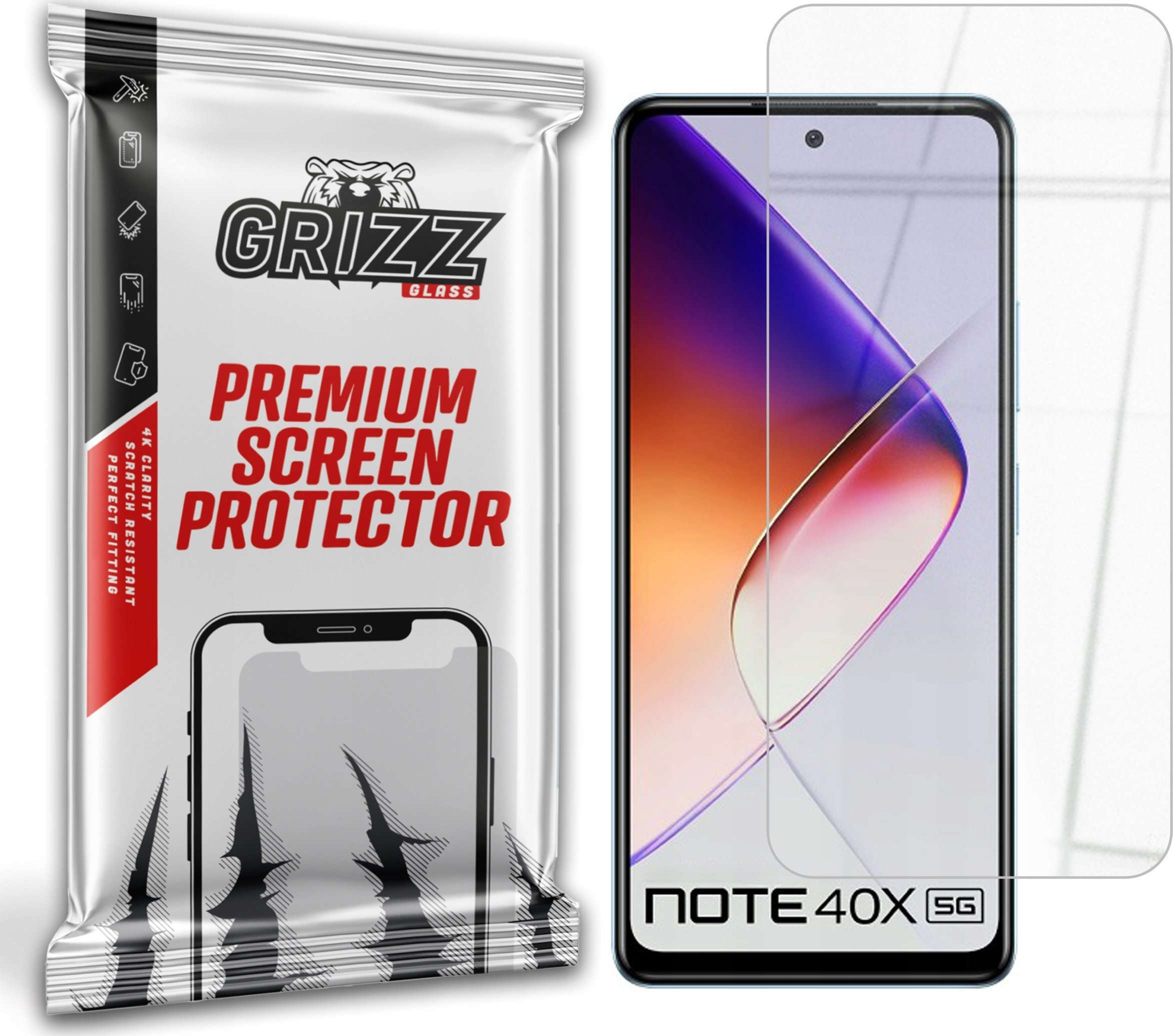 GrizzGlass Szkło hybrydowe GrizzGlass HybridGlass do Infinix Note 40X