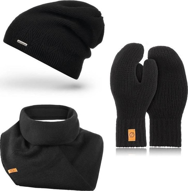 Brdrene Zestaw czapka komin rękawiczki Brodrene czarny 1010691-ZES3BLACK