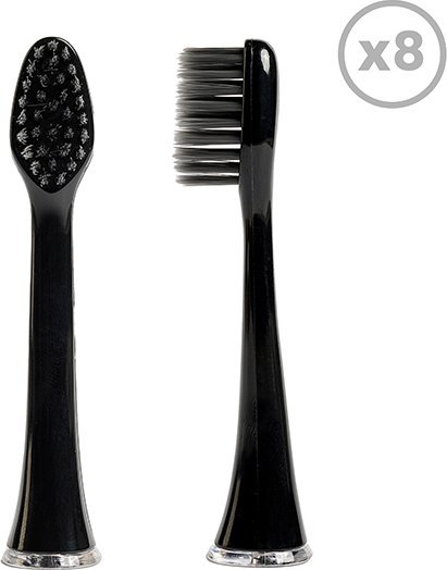 Końcówka Smiley Końcówki do szczoteczki sonicznej Smiley Pro White Węglowe Carbon Clean czarne - 8 szt.