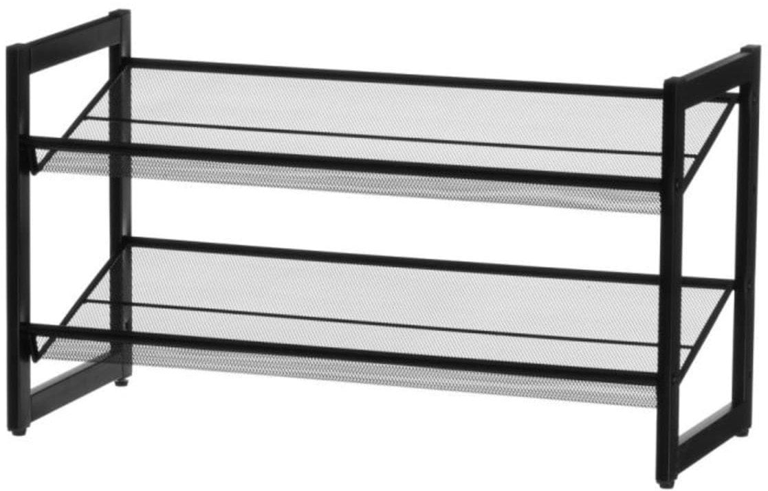 Metalowy stojak na buty MIMMI, 2 poziomy, 74 cm