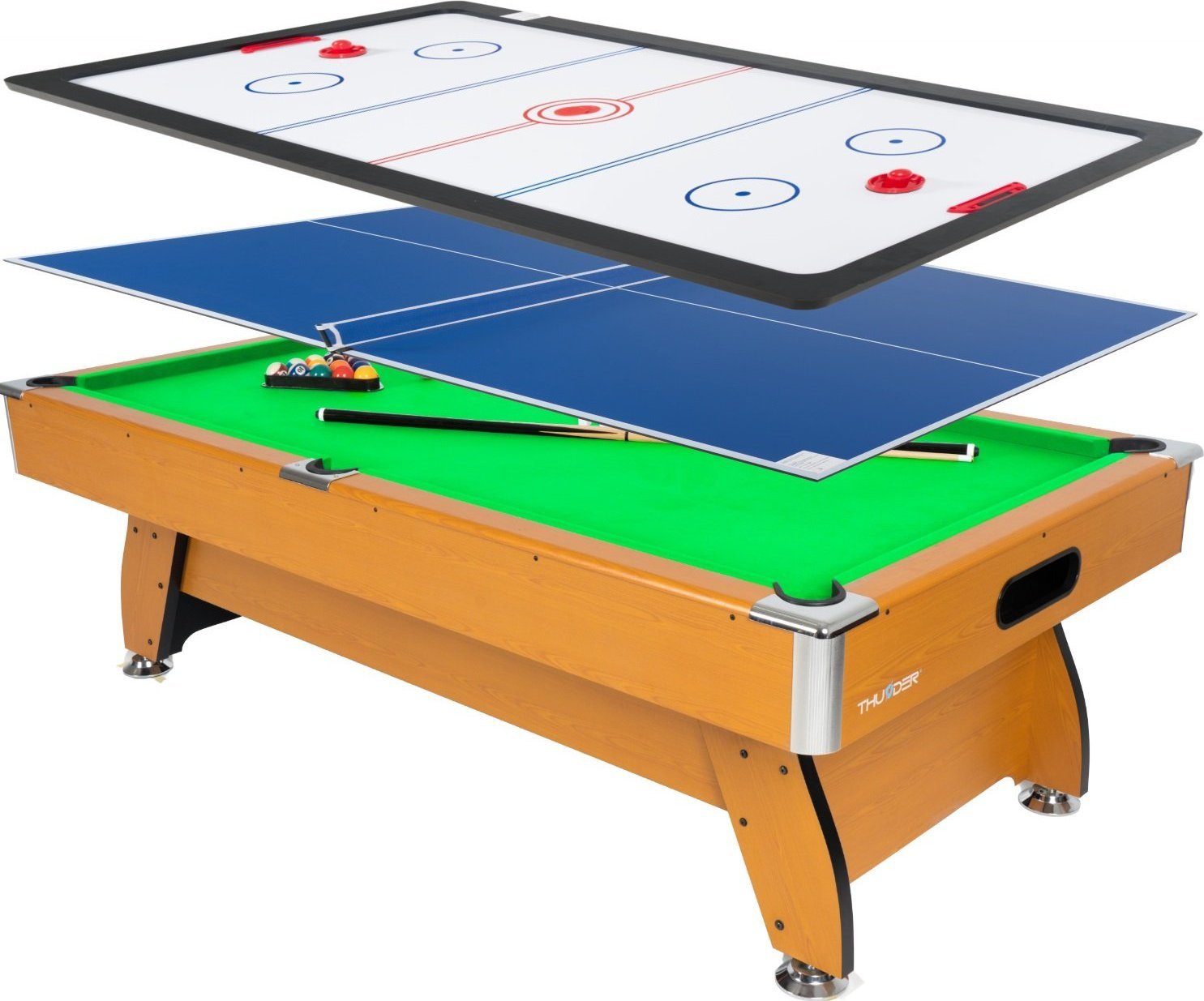 Thunder Stół bilardowy z nakładką cymbergaj/ping pong Thunder 9FT - BOLD-BEIGE