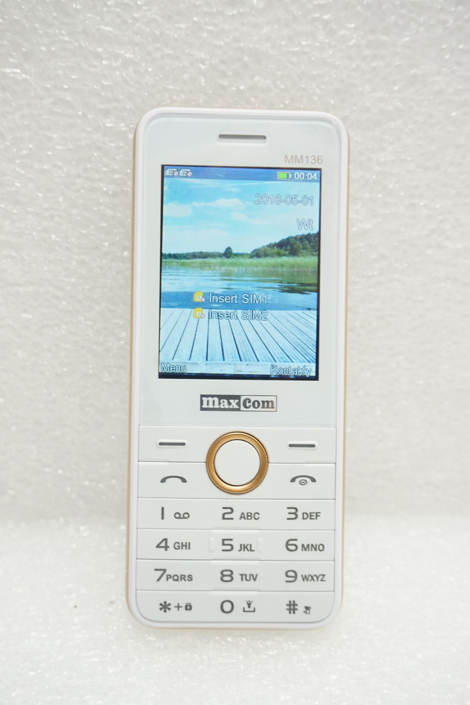 Telefon komórkowy MM136 Dual SIM Biały [outlet]