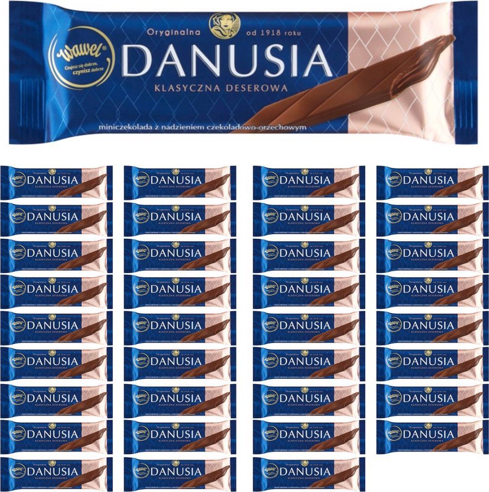Wawel Danusia Miniczekolada z nadzieniem czekoladowo-orzechowym 38 g x 35 sztuk