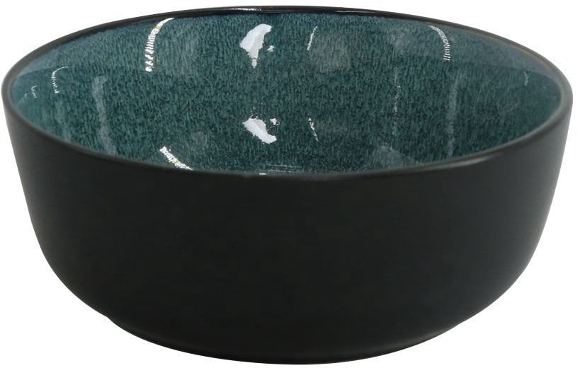 BOWL R GLAZE INS AND OUT DARK GREEN 16CM