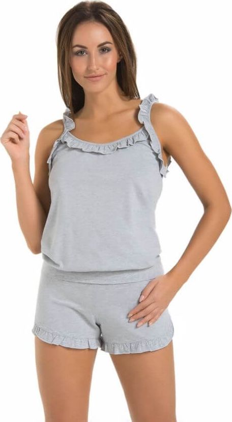 Teyli Zestaw piżama szorty i top Sleepy szary XS Szary