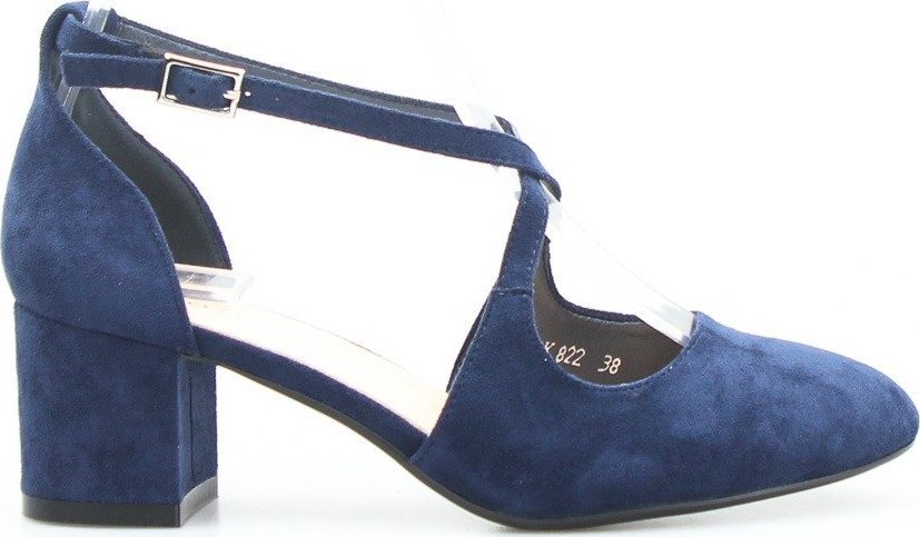 Sergio Leone Sandały z zakrytymi palcami niskie granatowe Sergio Leone-38