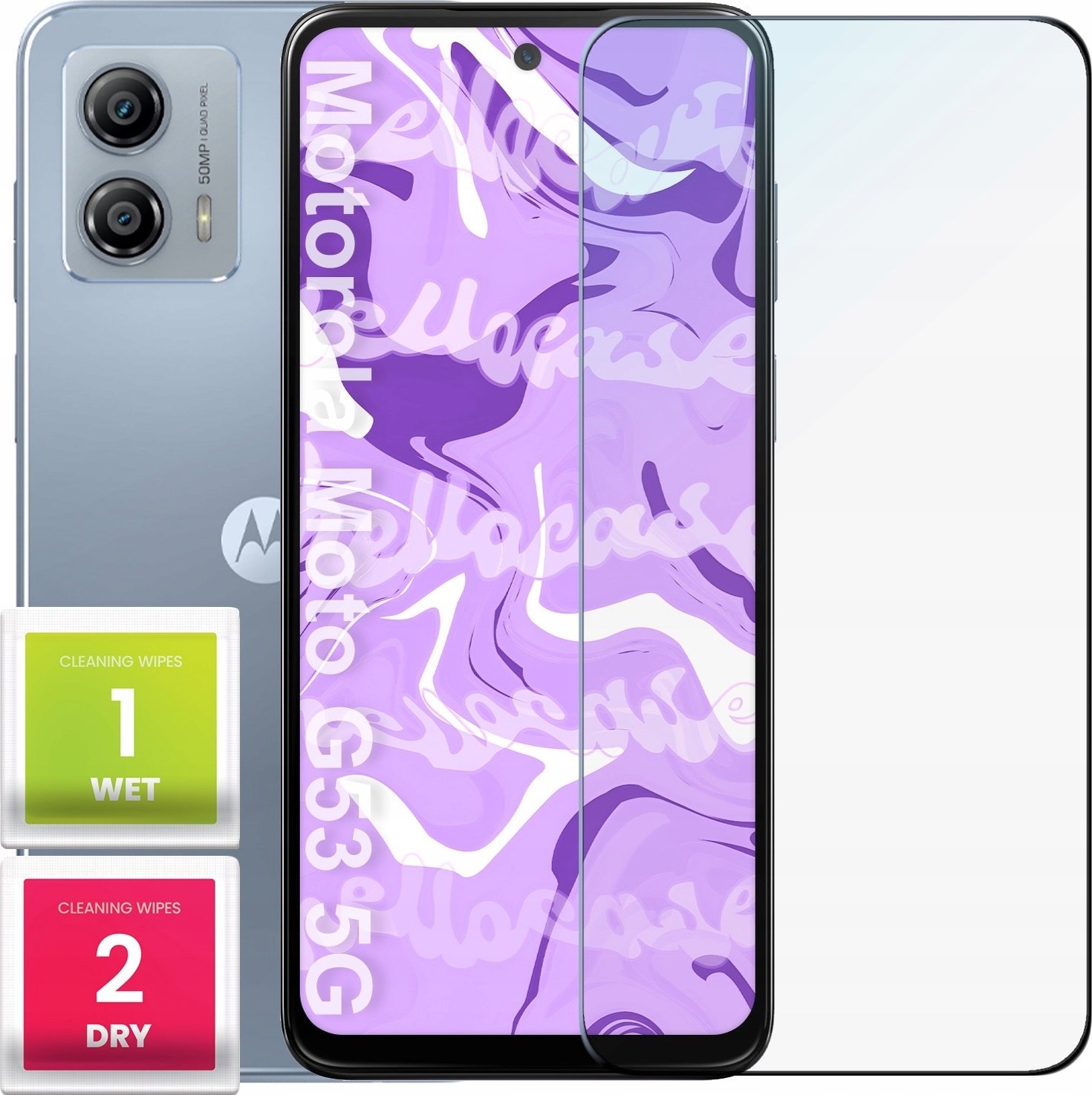 Hello Case Szkło Hartowane do Moto G13 / G23 / G53 5G / G62 5G / G73 (płaskie 2.5D 9H)
