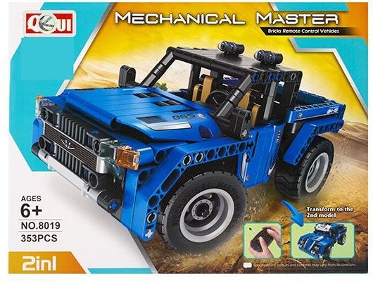 Klocki konstrukcyjne auto 2w1 sterowane