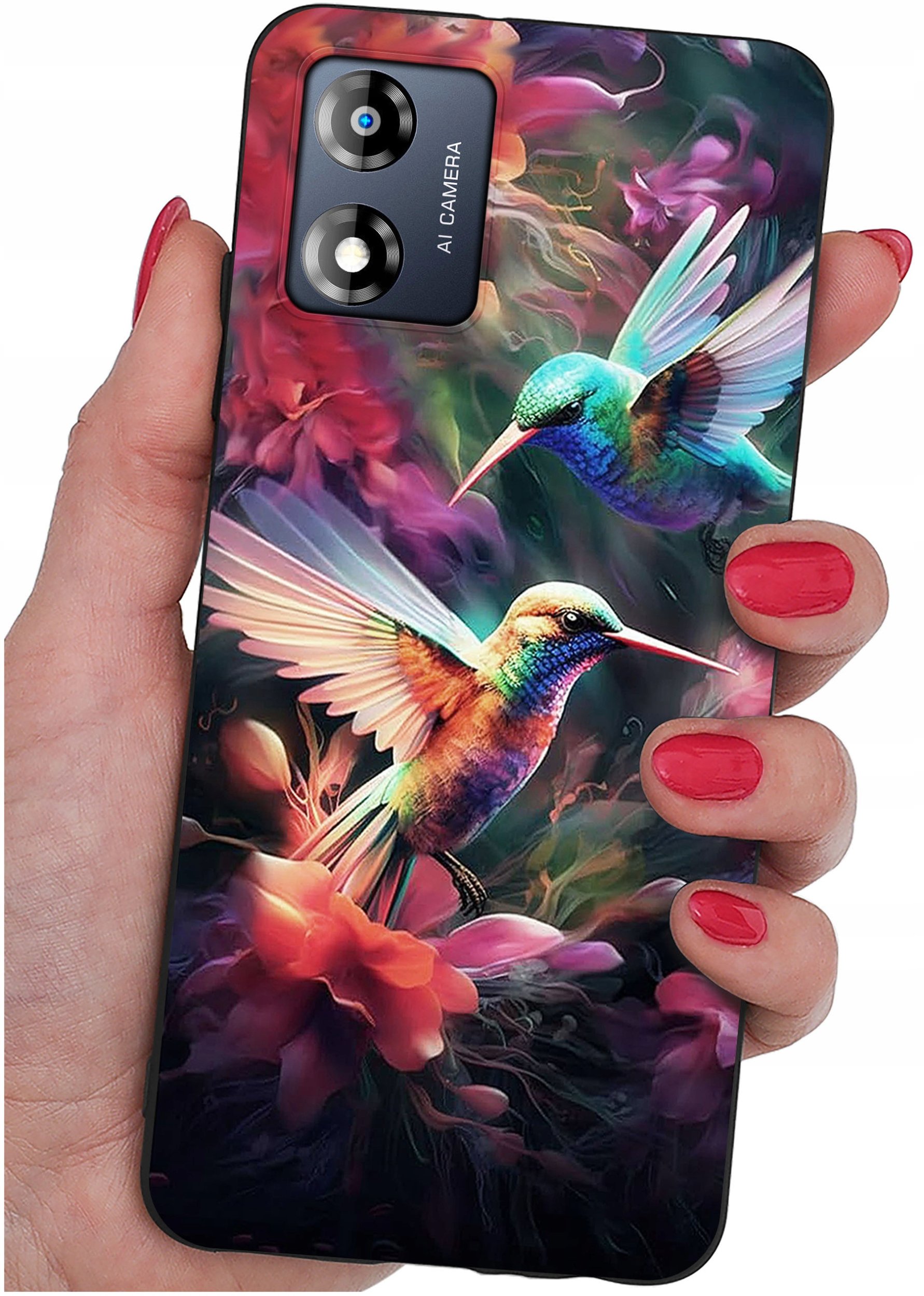 Etui do Motorola Moto E13 WZORY |SILIKONOWE MATT CASE + SZKŁO 9H