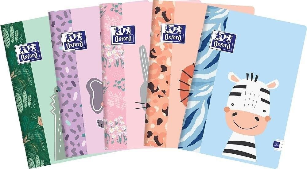 Oxford Zeszyt A5/16K linia podwójna kolor Kids (10szt)