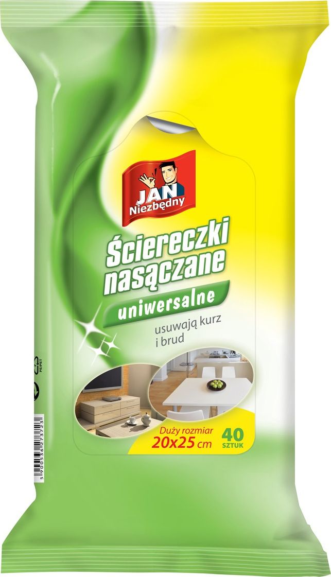 JAN Niezbędny JN Ściereczki nasączane uniwersal 40szt - 8571009878