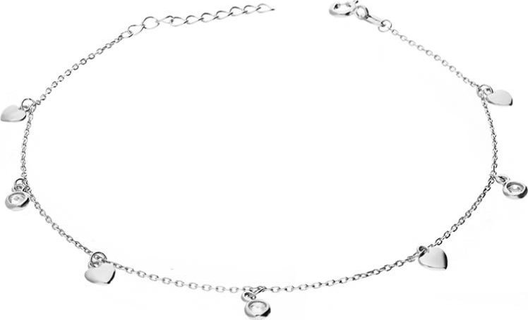 Lovrin Srebrna bransoletka 925 SERCA I CYRKONIE 1,95g