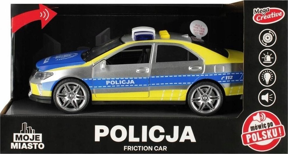 Mega Creative AUTO POLICJA B/O 30X17X14 MOJE MIASTO PLPL MC 24