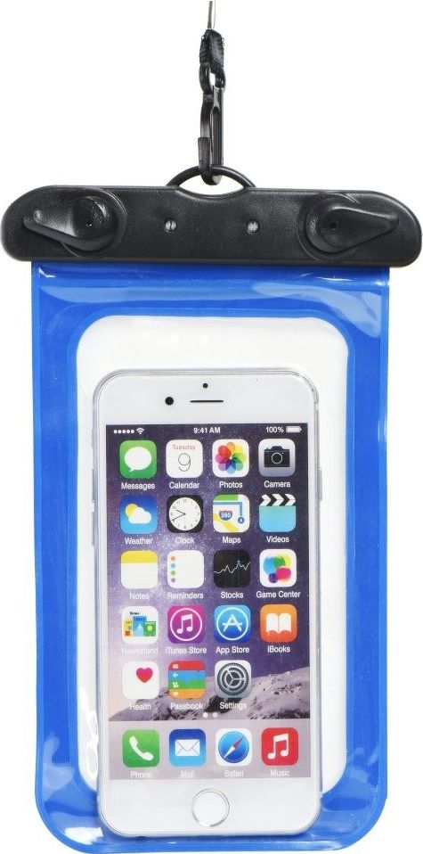 Partner Tele.com Etui Wodoodporne uniwersalne z plastikowym zamknięciem - niebieski