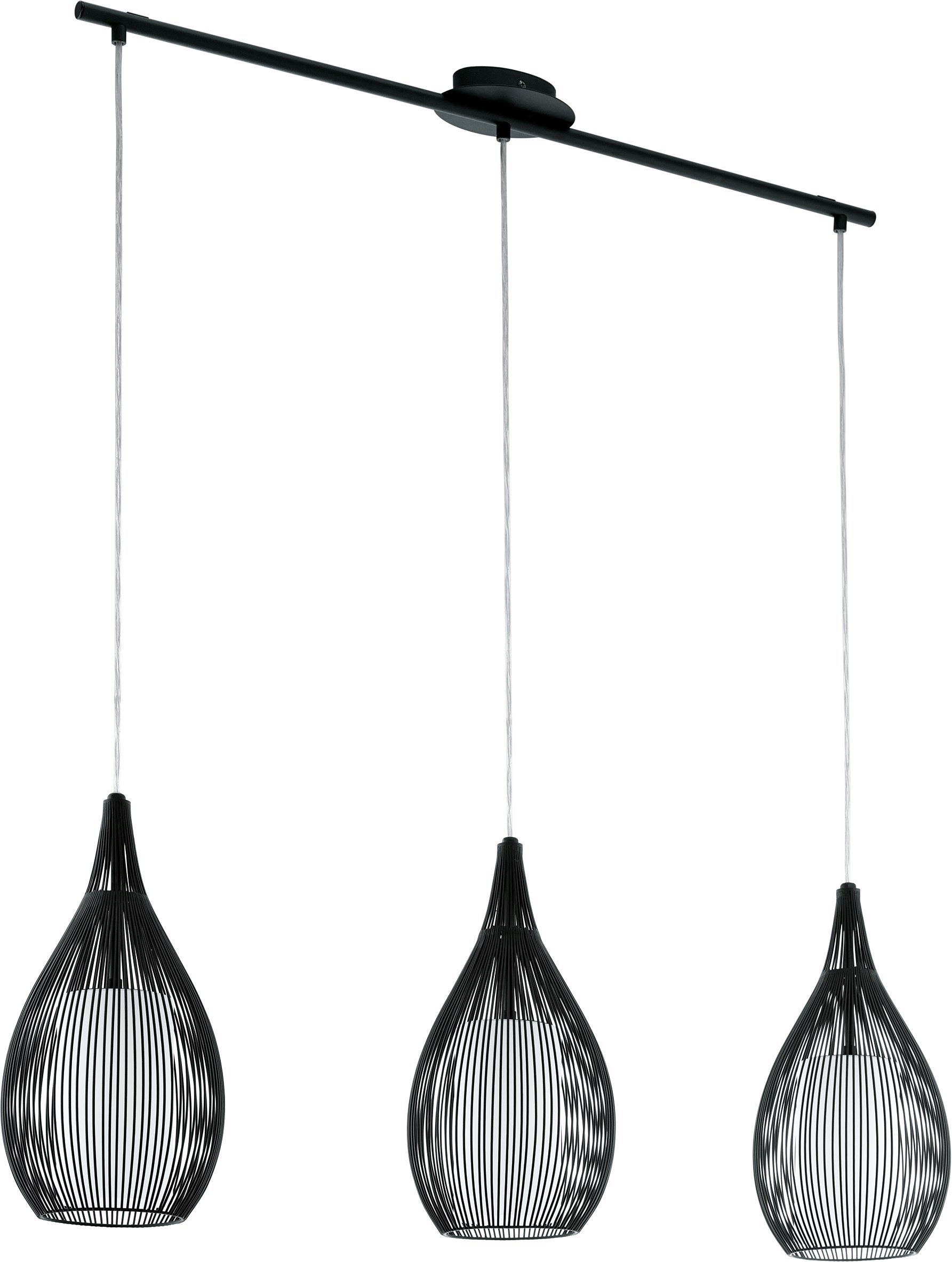 Lampa wisząca EGLO Lampa wisząca Eglo Razoni 94389 druciana zwis 3x60W E27 czarna