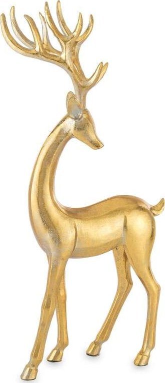 Art-Pol Złota Ozdobna Dekoracja Figurka Renifer 37x19x7 cm