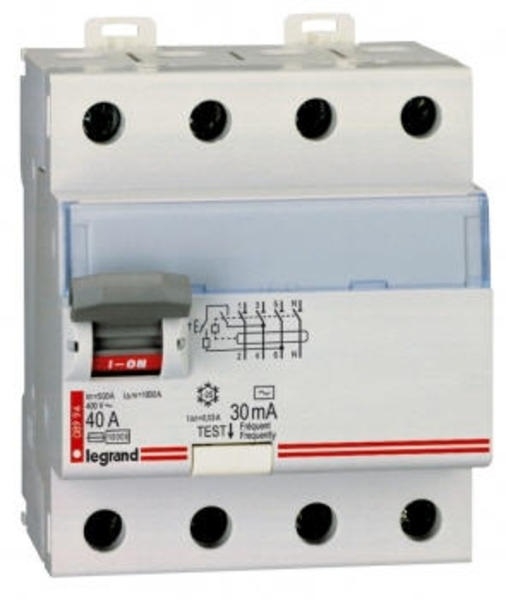 Legrand Wyłącznik różnicowoprądowy 4P 40A 0,5A typ AC P304 - 411738
