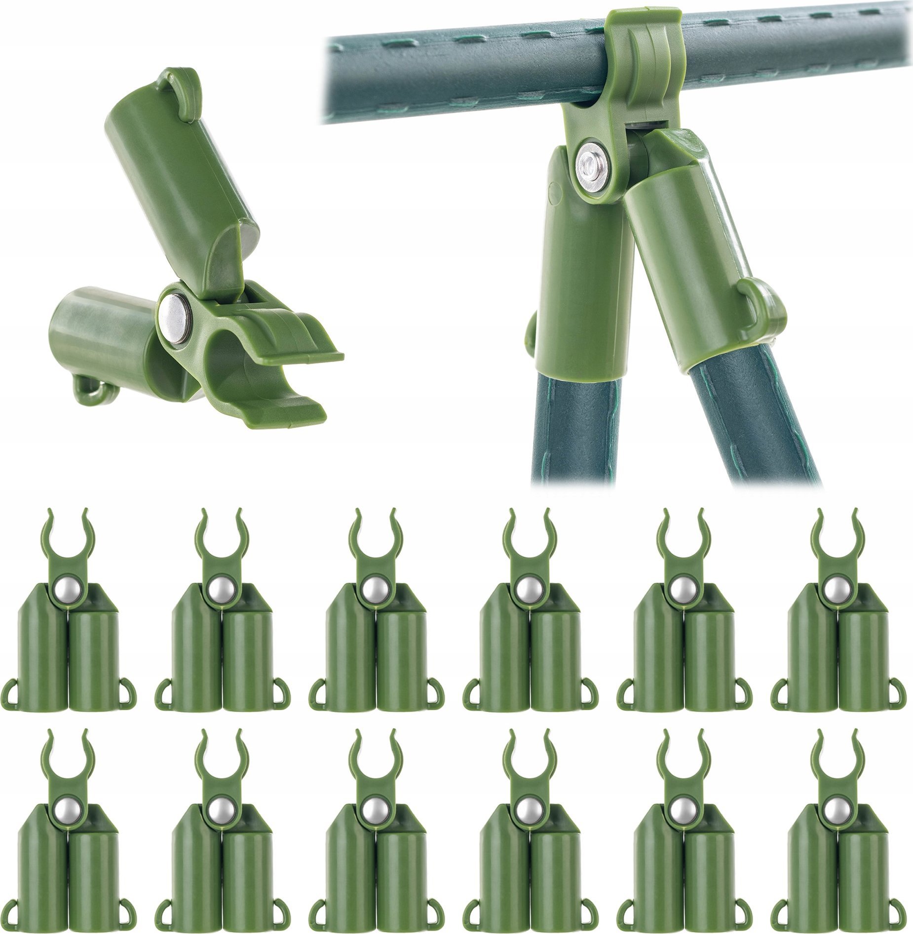 KADAX Łącznik Kątowy szczytowy 12 szt Do Tyczek Pomidorów Regulowany 11mm