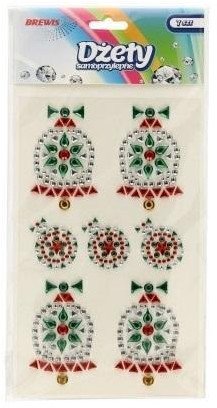 Dżety samoprzylepne dzwonki i bombki 6szt