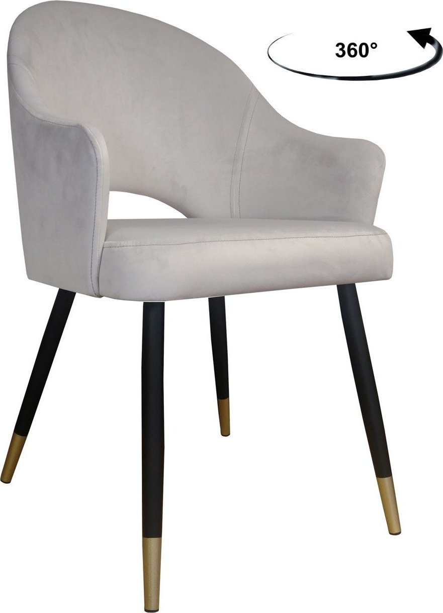 Atos Krzesło obrotowe Velvet podstawa czarno-złota MG39