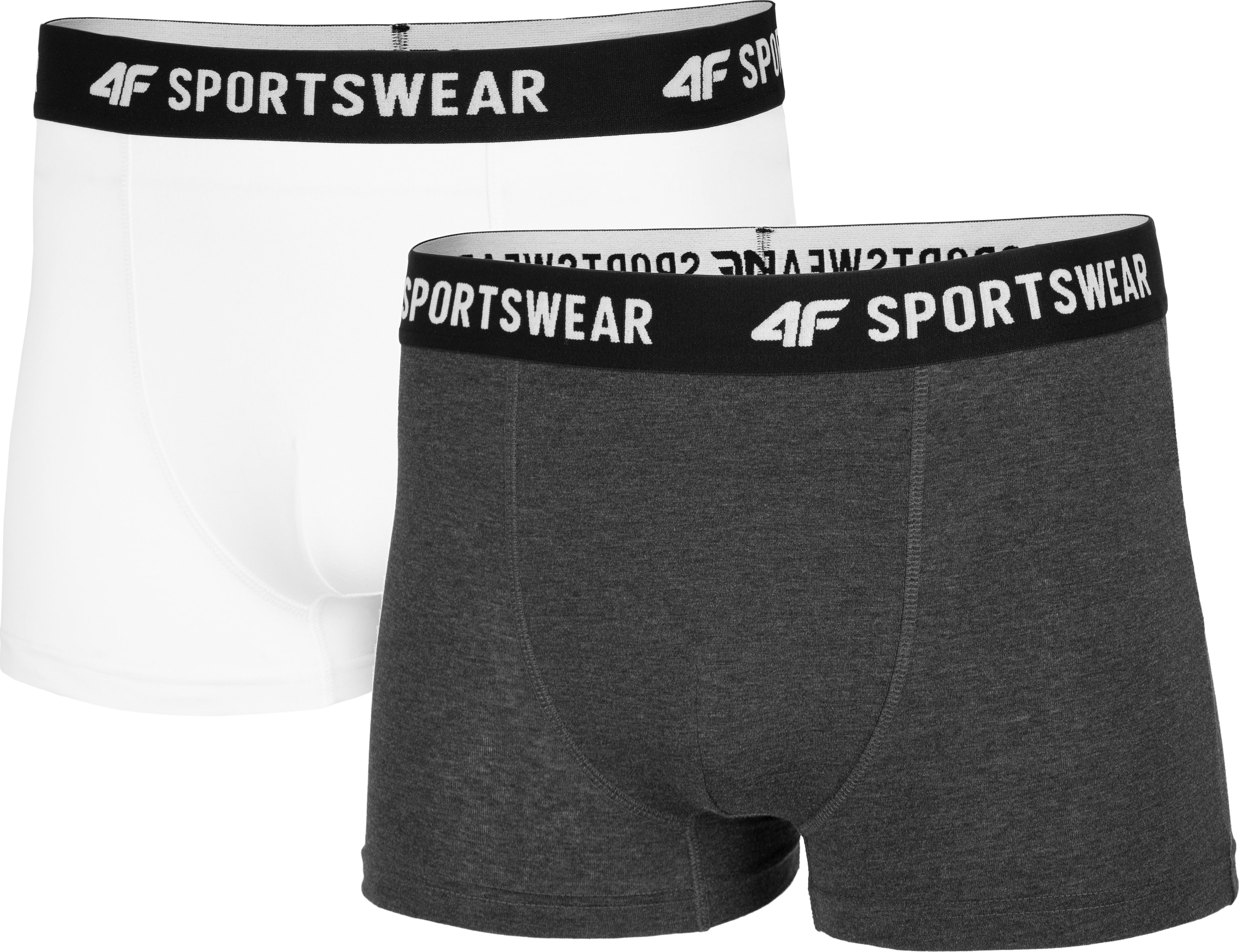 4f Bokserki męskie NOSH4 BIM001 biało-szary r. S