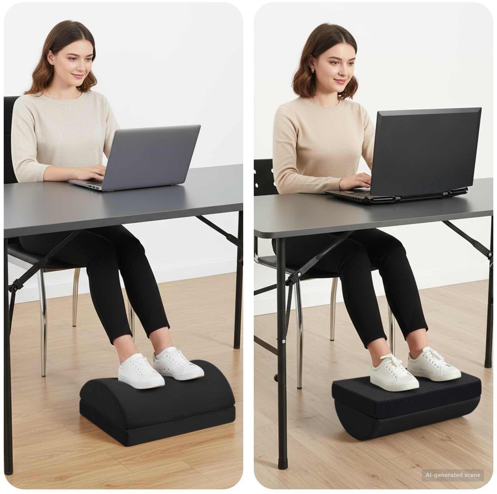 vidaXL Poduszka na podnóżek Gładki Czarny