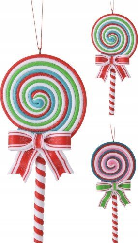 Koopman Zawieszka na choinkę lizak ozdoba świąteczna 17x7x2 cm 1szt