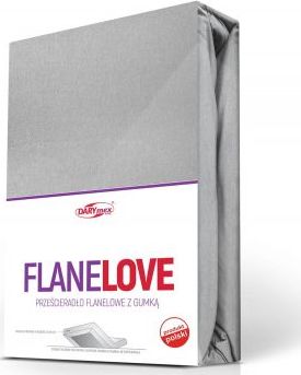 Darymex Prześcieradło flanela z gumką 160x200 kolor popiel