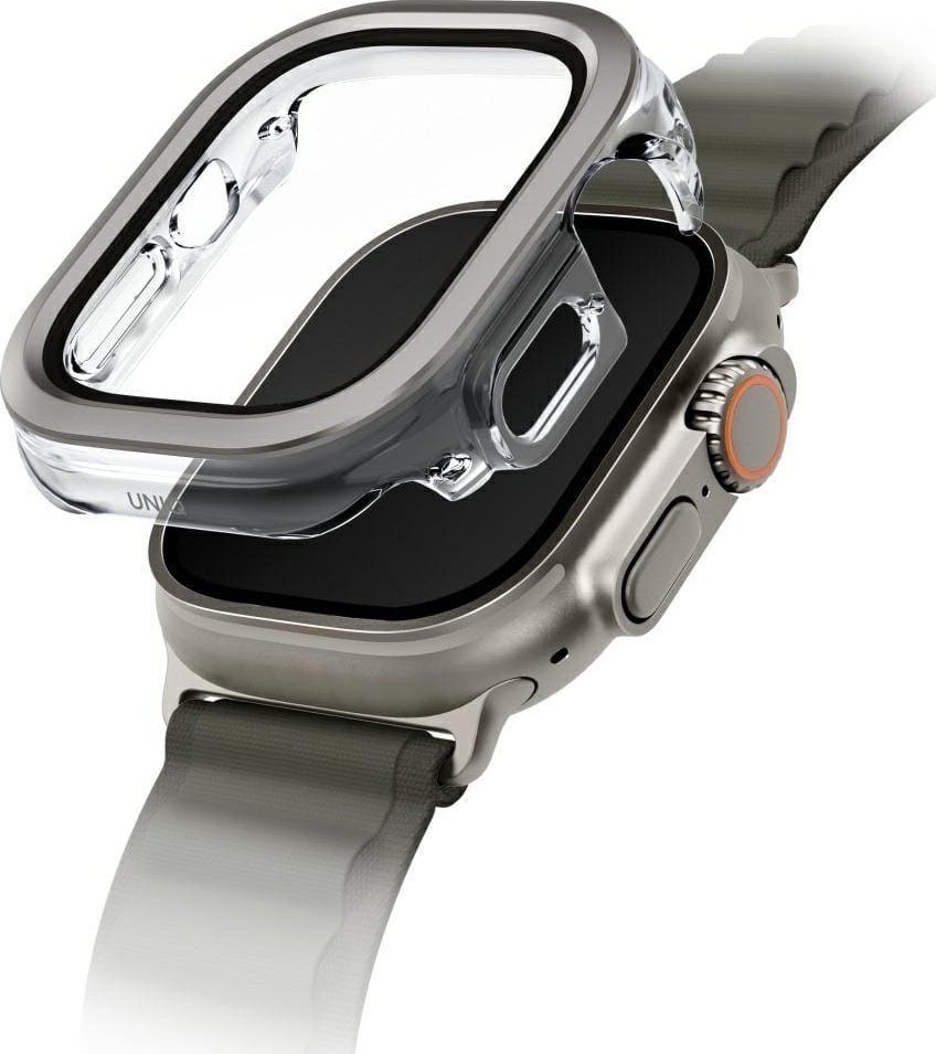 Etui UNIQ Voute do Apple Watch Ultra 49mm szkło hartowane srebrny