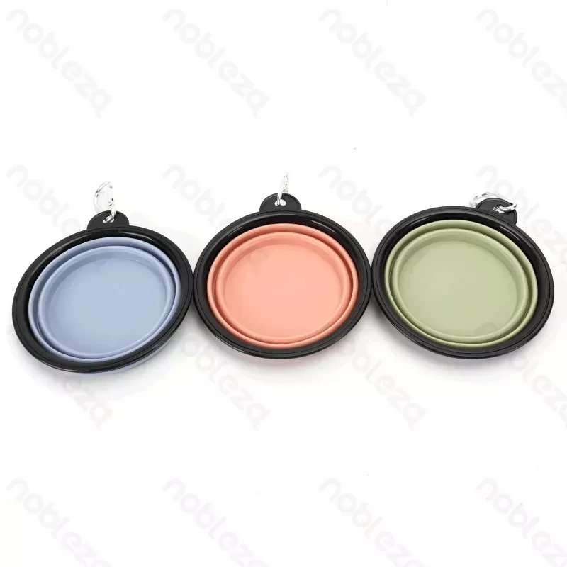 Składana 350ml miska dla psa turystyczna z karabińczykiem 12.5x5cm