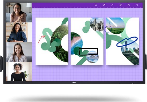 System interaktywny Dell 55 4K Interactive Touch Monitor P5524QT 138,8cm 54,64cal IPS 3840x2160 16:9 350cd/m2 HDMI DP USB