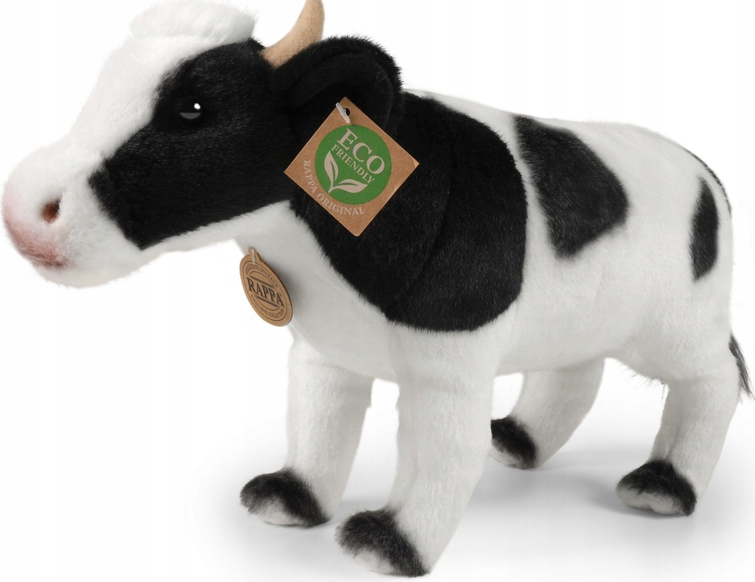 Rappa - Pluszowa realistyczna maskotka Krowa 35 cm
