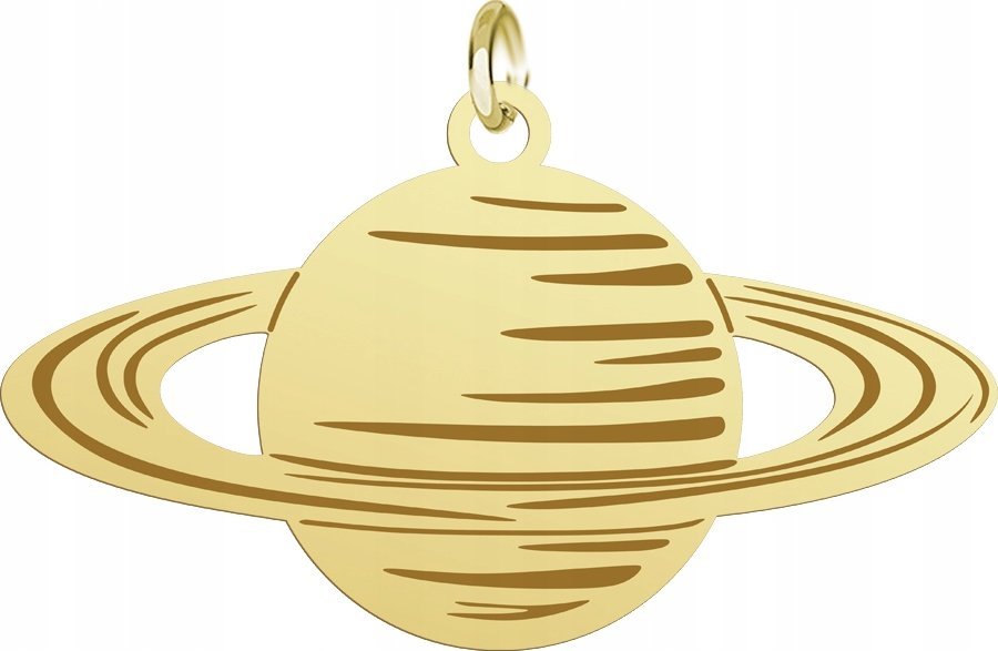Radziszewska Jewellery Zawieszka Złota z Planetą Srebro 925 Prezent Biżuteria GRAWER GRATIS