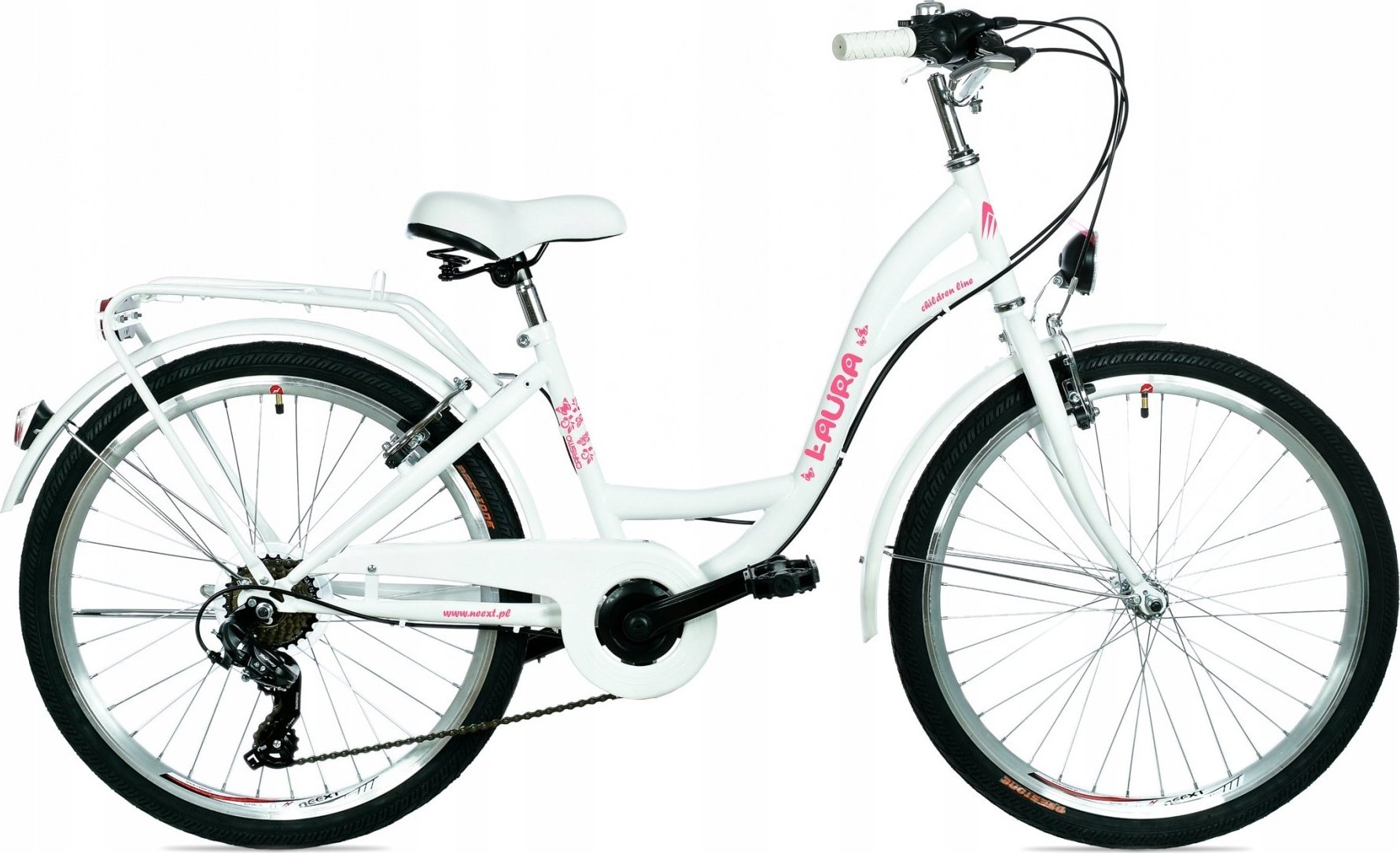 NEEXT Dziewczęcy Rower Miejski 24 LAURA 6 bieg SHIMANO