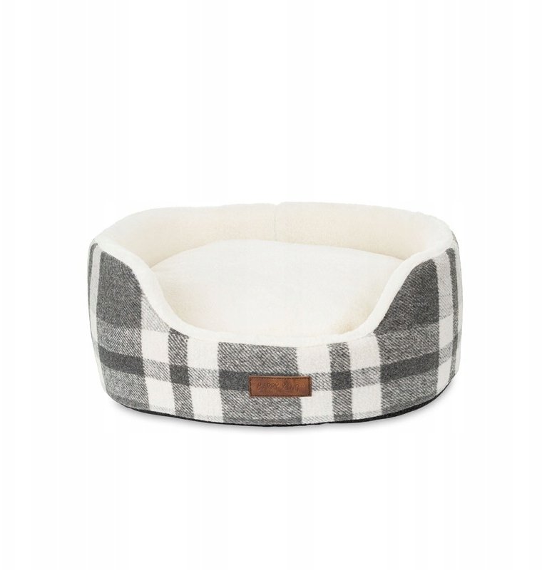 Barry King Legowisko dla psa, wzór w szare kratę, 50*43*18cm