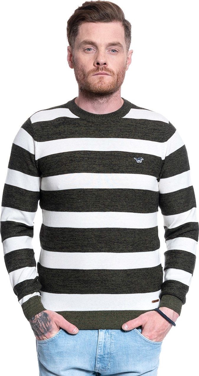 Mustang MĘSKI SWETER MUSTANG EMIL C STRIPE 1009787 11826 M